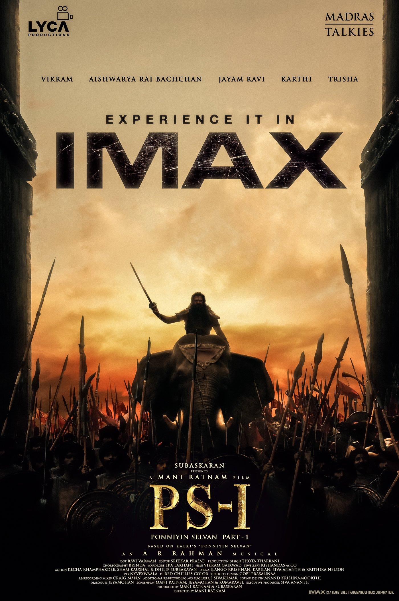 Ponniyin Selvan joins the list of Imax firsts in India Tamil Movie
